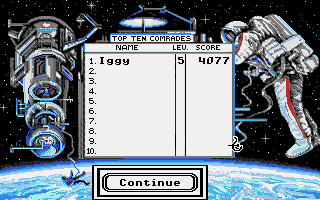 Tetris (Apple IIgs) screenshot: High scores