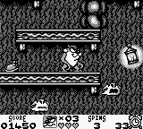 Taz-Mania (Game Boy) screenshot: Spooky environment.