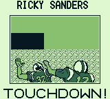 Tecmo Bowl (Game Boy) screenshot: Who is Ricky Sanders - oh well ...