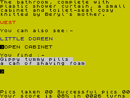 Terrormolinos (ZX Spectrum) screenshot: The family all have minds of their own
