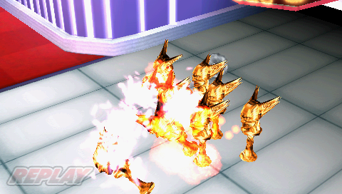 Tekken: Dark Resurrection (PSP) screenshot: Strike replay in Tekken bowl