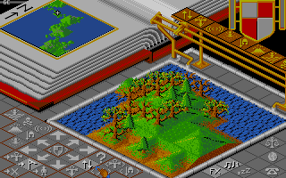 Populous (Amiga) screenshot: Forest.