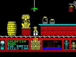 Three Weeks in Paradise (ZX Spectrum) screenshot: It's a barrel of laughs