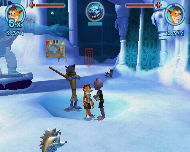 Crash: Mind over Mutant (PlayStation 2) screenshot: A small hub