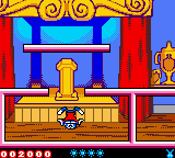 Tiny Toon Adventures: Buster Saves the Day (Game Boy Color) screenshot: When you've destroyed all the enemies in a stage, Buster will treat you to his victory dance
