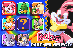 Tiny Toon Adventures: Scary Dreams (Game Boy Advance) screenshot: Choose your partner