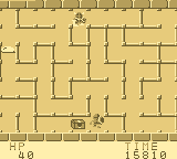 The Tower of Druaga (Game Boy) screenshot: Here you've found a treasure chest, which contains special items.