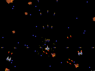 Transplant (Amiga) screenshot: Enemy spaceships attacking