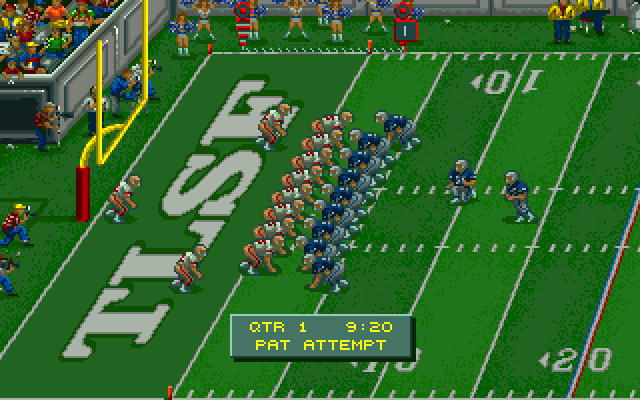 Tom Landry Strategy Football Deluxe Edition (DOS) screenshot: Here it comes...