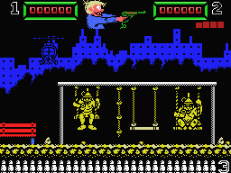 Trigger (MSX) screenshot: Enemies on a swing