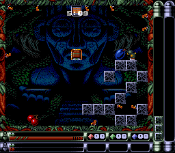 Troddlers (SNES) screenshot: Collecting fruit.