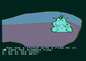Troll's Tale (Atari 8-bit) screenshot: Oooh, I found a diamond ring!
