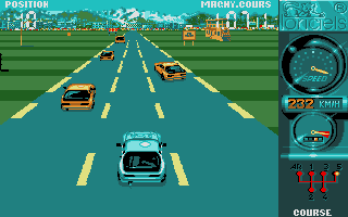Turbo Cup (Atari ST) screenshot: Gaining ground