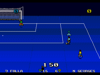 Ultimate Soccer (Genesis) screenshot: Indoor action