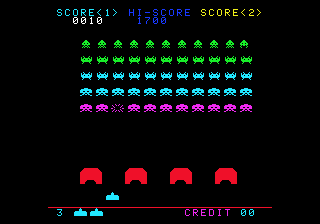 Space Invaders DX (Arcade) screenshot: Color
