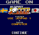Ultimate Soccer (Game Gear) screenshot: Starting the friendly game