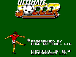 Ultimate Soccer (SEGA Master System) screenshot: Title screen