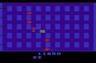 Universal Chaos (Atari 2600) screenshot: Level 5. By this point, the pace gets REAL frantic.