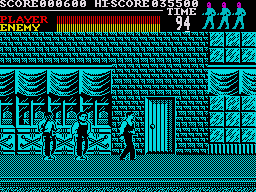 Vigilante (ZX Spectrum) screenshot: Mono colour mode