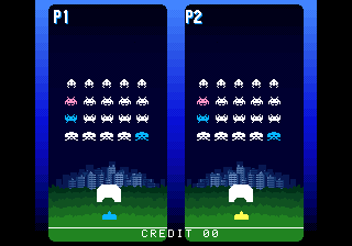 Space Invaders DX (Arcade) screenshot: Versus mode -
