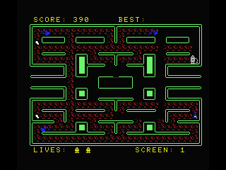 Vacuumania (MSX) screenshot: Collect the dust...