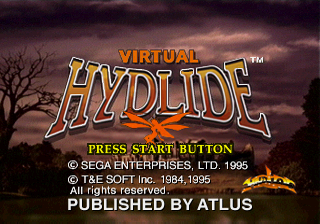 Virtual Hydlide (SEGA Saturn) screenshot: Title screen.