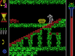 Vampire's Empire (MSX) screenshot: Watch out for the coffins