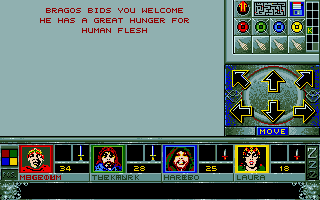Walls of Illusion (Atari ST) screenshot: Sometime you will come across messages written on the wall.
