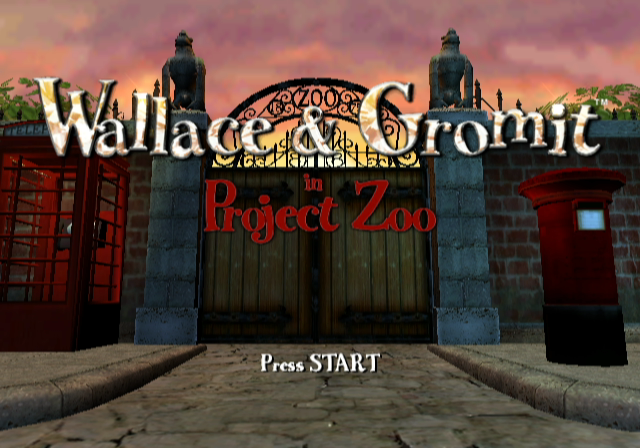 Wallace & Gromit in Project Zoo (GameCube) screenshot: Title Screen