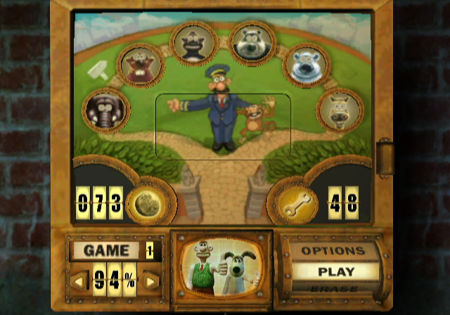 Wallace & Gromit in Project Zoo (GameCube) screenshot: Game Setup