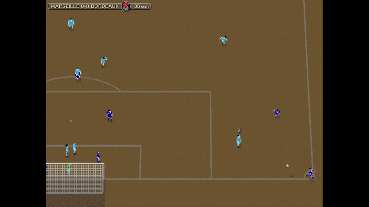 Sensible Soccer '98: European Club Edition (Windows) screenshot: Corner