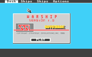 Warship (Atari ST) screenshot: Game credits