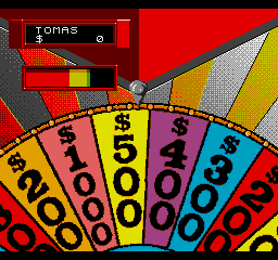 Wheel of Fortune (SEGA CD) screenshot: Spinning the wheel
