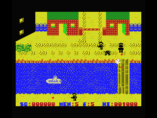 Who Dares Wins II (MSX) screenshot: Use the bridge