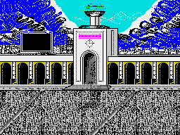 Winter Challenge: World Class Competition (ZX Spectrum) screenshot: Listen to the crowd!