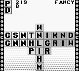 Wordtris (Game Boy) screenshot: Not really going anywhere...