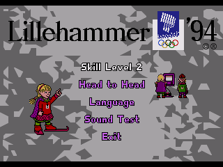 Winter Olympics: Lillehammer '94 (Genesis) screenshot: Options