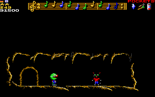Wizkid: The Story of Wizball II (Atari ST) screenshot: The level exit is near.