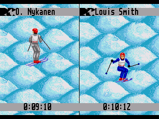 Winter Olympics: Lillehammer '94 (Genesis) screenshot: Moguls