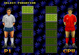 World Trophy Soccer (Genesis) screenshot: Choose a formation