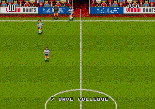 World Trophy Soccer (Genesis) screenshot: The players are introduced one by one