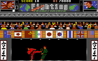 World Fighting Championship (Atari ST) screenshot: A direct hit!
