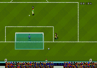 World Cup USA 94 (Genesis) screenshot: Wide of the goal