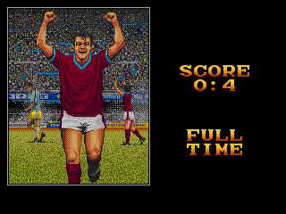 World Trophy Soccer (Genesis) screenshot: Winning screen
