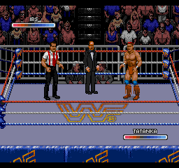 WWF Rage in the Cage (SEGA CD) screenshot: IRS vs Tatanka