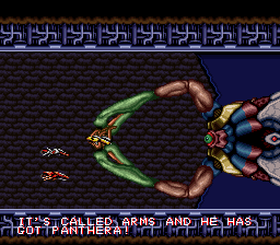 Xardion (SNES) screenshot: Cut scene to establish conflict