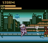 X-Men: Mutant Wars (Game Boy Color) screenshot: Storm attacking