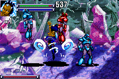 X-Men: Reign of Apocalypse (Game Boy Advance) screenshot: Storm has the ability to control and manipulate the weather.