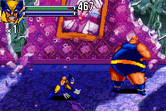 X-Men: Reign of Apocalypse (Game Boy Advance) screenshot: Blob is the first boss in the game.