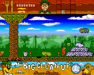 Yogi's Big Clean Up (Amiga) screenshot: Jump up